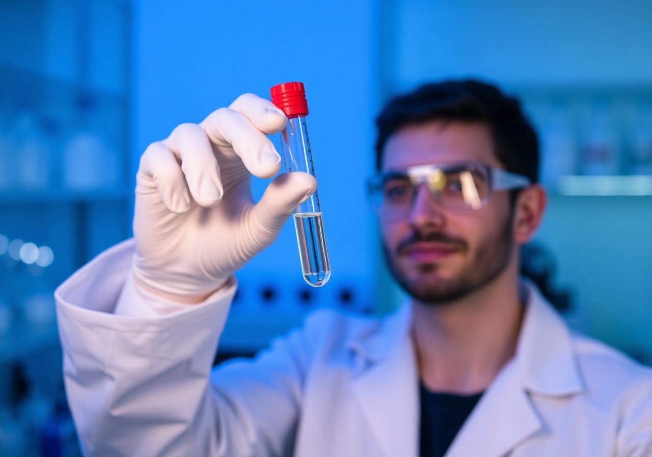 Researcher in lab